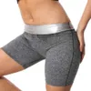Sauna terno shorts corpo shaper calças de emagrecimento quente thermo suor capris cintura alta ginásio treino leggings para mulher perda de peso