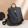 Wholesale ladies shoulder bag 3 colors street fashion printing leisure backpack simple two-piece fashion handbag retro contrast leather handbags 2768#