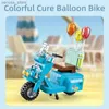 Blocos cidade tirar carro pedal motocicleta moto modelo bloco de construção diy locomotiva tijolo presentes para menina crianças brinquedos meninos r231208