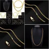 Chains K 3.5Mm Female Gold Necklace Water Wave Chain Simple Fashion Wholesalechains Drop Delivery Jewelry Necklaces Pendants Otnte