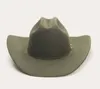 Wide Brim Hats Bucket fashion selling western curved brim cowboy hat pure color wool felt 231208