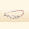 Nieuwe dikke Infinity Knot Knot Chain Bracelet Women Girl Gift Sieraden voor Pandroa 925 Sterling Silver Hand Chain -armbanden met origineel8233235