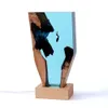 Decorative Objects Figurines Marine cave diver desktop decoration creative art lamp holder solid wood resin night light birthday gift jewelry 231207