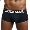 Sous-vêtements Jockmail Marque Sous-vêtements pour hommes Boxer Trunks Coton U Poche convexe Cuecas Calzoncillos Hombre Homme Shorts Gay Culottes