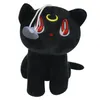 18 cm leuke verrassing Kat pluche poppen anime omliggende wit zwart paars kat knuffels gratis UPS/DHL