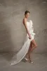 Casual jurken strapless witte dames handgemaakte bloemen zomerjurk vrouw 2023 elegante jurken op maat