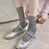 Frauen Socken Niedlich Für Männer Koreanische Baumwolle Einfache Sommer Dünne Japanischen Ballett Stil JK Casual Sport Mid-kalb frauen