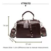 Abendtaschen Boston Kleine Umhängetasche mit breitem Riemen für Frauen 2024 Trend Design Kissen Umhängetasche PU Leder Damen Handtaschen Kaffee 231207