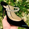 Mulheres elegantes Bing vestido sapatos bombas sexy ponto-toe mulheres plana cristal tornozelo cinta salto alto luxo