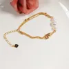 Beaded Fashion Pearl Bracelet on the Market and Gold Bracelet have different colors choose CAN32 231208