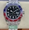 Zegarki Automatyczne Cal.3285 Zegarek męski Red Blue Ceramic Bezel AR ARF 904L Steel ETA odporna na wodę 126710 Luminous 40 mm zegarki