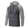 Herren-T-Shirts, Herbst und Winter, lässig, modisch, Pullover, schmal, Patchwork, kariert, Tunika, Hoodies für Herren, sportlicher Pullover