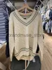 Damskie Krzyki Koszulki swobodne kobiety luźne w paski swetry w szyku w paski 2023 Autumn Fashion Długie rękawy pullover eleganckie kobiece dzianiny J231208