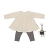 Abiti per ragazza 2024 Autunnoinverno Abbigliamento per bambini Gonna di cotone Piccola principessa di moda Primavera Baby Doll Dress 2T-8T