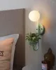 Vägglampa heminredning led fixtur belysning glas boll nordisk kreativ scice för sovrum vardagsrum växt barn armatur sängplats