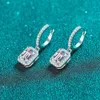 925 sterling zilveren oorknopjes passeren diamanttest stralend geslepen smaragd 2ct 4ct moissanite voor dames