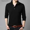 Männer T-Shirts Frühling Herbst Männer Baumwolle Lange SLE Shirts Streetwear Mode Kleidung Grundlegende Solide Vielseitige Neue Business Casual Tops L231208