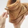 Women Winter Plush Leather Snow Boots Fashion Lace-up Thick-soled Anti-slip Boots Outdoor Warm Furry Fur Lined Boots