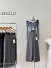 Pantalon femme Vintage jupe grise mode Style coréen jupes trapèze Harajuku Streetwear Y2k années 90 élégant noir Long vêtements 2023