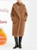 Damen Pelz Kunstpelz Luck A Winter Kunstpelz Warmer Frauen Langer Mantel Vintage Langarm Weiblicher Dicker Teddybär Mantel Lässige Lose Übergroße Outwears 231207