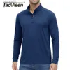 Erkek Tişörtler Tacvasen UPF50+ 1/4 Zip Yaka Pollovers Anti-UV üstleri Erkek Uzun Sle Sun/UV Koruma T-Shirt Çalışan Sporcu Tshirts Açık L231208