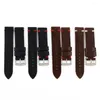 Watch Bands Genuine Leather Strap Accessories Handmade Stitched Watchbands 18mm 20mm 22mm Coffee Black Bracelets Band