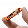 Aluminum Alloy Mini Knife Push Blade Removable Art Small Knife Express Delivery Box Cutter Portable Keychain Pocket Knife Tools