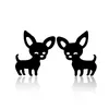 Stud Earrings Chihuahua Cute Dog Cartilage Earring For Girl Stainless Steel Tragus Jewelry Funny Animal Ear Piercing Party Gift