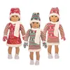 Dolls Christmas Doll Ubrania dla amerykańskiej 18 -calowej dziewczyny urocza sukienka SEET 43 cm Baby Born nasza pokolenia zabawka 231207