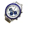Relógios OMG de alta qualidade Relógio de designer de luxo para homens Três olhos e seis agulhas Relógio multifuncional de quartzo totalmente automático Relógio mecânico masculino à prova d'água