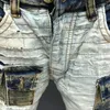 Men's Jeans Hip Hop Zipper Used Beggar Pants High Street Fashion Washed Bootcut For Men Vaqueros Hombre Vintage Slim Fit