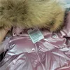 Down Coat Winter Childrens Clothing for Girls Goose Down Warm Pink Girls Winter Coat med Real Raccoon Fur Collar 04 Years 231207
