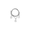 Weitere Modeaccessoires ASTM 36 Clicker Hoop Ring Ohrläppchen mit Kette und Anhänger Helix Body Piercing Schmuck 231208