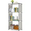 4 5 Layer Floor Stand Bookshelf Storage Shelf Nonwoven Fabrics Furniture Bookcase Book Shelves Storage Organizer Books Rack293u4624566