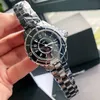 classico j12 ceramico orologio da uomo di moda maschile e coppia di quarzo da donna Guarda 520 regalo nero colore bianco