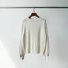 Women's Sweaters Cashmere Women Knit Sweater White Purple Grey Circle Chain Long Sleeves Elegant 2023 Fall Female O Neck Knitted Jumper