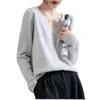 Designer Woman Women's Cardigan Jacket New Spring and Autumn V-Neck Drawstring Thin Long Sleid Sticked Short Loose Fiting tröja 283