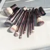 Makeup Borstes Hourglas Makeup Borstes Set - Luxury Powder Blush Eyeshadow Creas Concealer Eyeliner Smudger Metal Handle Brushes 231202