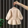 Pullover kinder weihnachten plüsch kleid 2023 Herbst Winter Weibliche Baby Koreanische Mode Niedlichen Cartoon Prinzessin Kleid 0 6Y 231207