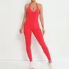 Active Set Sporty Jumpsuit Women Sportwear Push Up Gym Set Sport outfit Sexig fitness overaller lycra sportkläder yoga kläder blå marin