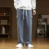 Men's Pants Autumn Sweatpants Men Casual Track Pant Male Multi Pockets Drawstring Cotton Loose Straight Trousers Large Size 6XL 7XL 8XL 2023 231207