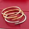 Gouden armband vrouw ontwerper sieraden schroef armband 6 mm titanium stalen armband paar sieraden met schroevendraaier armbanden ontwerper voor vrouw Djkg
