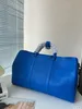 Luksusowe torby unisex niebieska torba podróżna wytłoczona litera męska torba z bagażem torby na jogę kobiety fitness joga