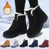 Bottes Femmes bottes d'hiver dames bottes de neige à lacets bottines femme antidérapant en peluche fourrure chaussures garder au chaud cheville Botas grande taille 35-43 231207