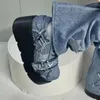 Skarpetki dla kobiet pikantne dziewczyny haft haftowe dżinsowe okładki lolita długie cienkie flary gaitery butowe mankiety butowe