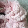 Manteau enfants fourrure 2 9 ans filles coton rembourré veste hiver bébé fille perle pendentif vêtements enfants vêtements d'extérieur 231207