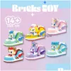 Blocks 784 Pieces Cute Cartoon Model Building Kits Mini Block Girls Sneakers Diy Toy Kids Surprise Wholesale Drop Delivery Toys Gifts Dh5Zo