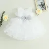 Sukienki dla dziewczynek 1-5 lat dla dzieci suknia balowa suknia balowa Dzieci Rękawka cekina łuk tiul titu na imprezę weselną letnie ubrania