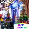 Christmas Decorations Tuya App Christmas RGBIC Tree Lights Ideal LED Fairy String Light DIY Smart Bluetooth Star Lights Xmas Wedding Party Decoration 231207