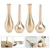 Vases 4 PCS Small Vase Flowers en céramique Décoration compact Copper Flowerpot Metal Ornement Pure Exquis Bureau